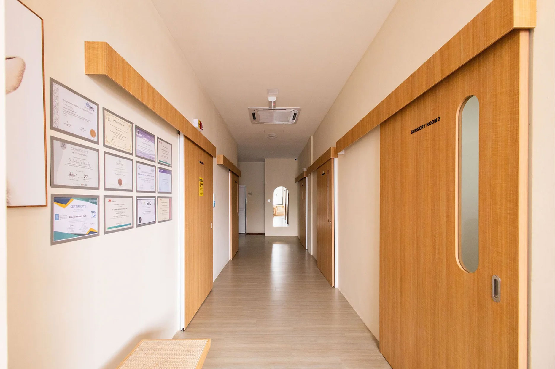 Hallway to the treatment rooms